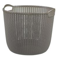 Coș rufe, impletit, Curver Knit 30L, maro, 40x39x33 cm