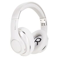 Casti Over the Ear pliabile, K&M, Wireless, Bluetooth 5.0, Autonomie baterie 180 ore, Alb, Microfon, diametru difuzor 40mm