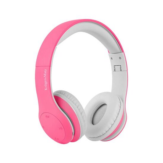 Casti Over the Ear pliabile, Street Kids Pink, Bluetooth, diametru difuzor 30mm, Microfon