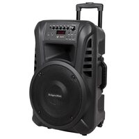 Boxa activa portabila, 40 W, 2 x Microfoane, Telecomanda, Troller, card SD, USB, Intrare pentru chitară