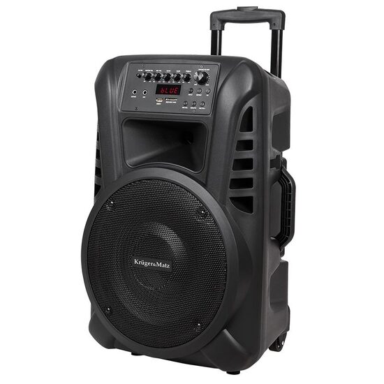 Boxa activa portabila, 40 W, 2 x Microfoane, Telecomanda, Troller, card SD, USB, Intrare pentru chitară