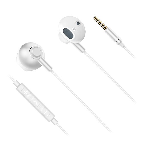 Casti cu fir In-Ear, Microfon, Jack, Dimensiune difuzor 14.2 mm, Alb