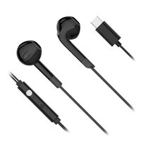 Casti cu fir In-Ear, Microfon, conectivitate USB-C, Dimensiune difuzor 14.2 mm, Negru