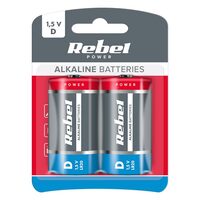 Set 2 baterii alcaline R 20, 1.5 V, marime D