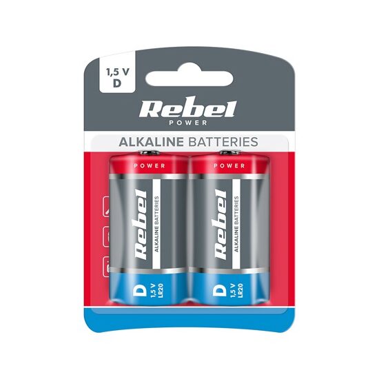 Set 2 baterii alcaline R 20, 1.5 V, marime D