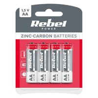Set 4 baterii Rebel Greencell, R6, 1.5 V, AA
