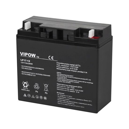 Acumulator gel plumb 12V, 17Ah, fara intretinere, 181x77x167 mm