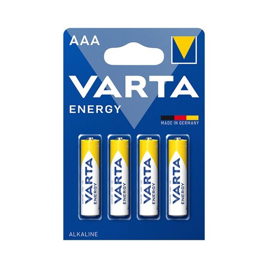 Set 4 baterii alcaline Varta LR03, AAA, 1.5 V