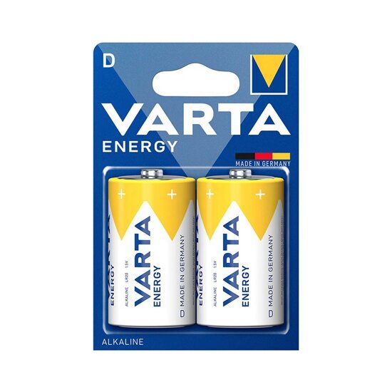 Set 2 baterii alcaline Varta LR20, marime D, 1.5 V