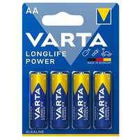 Set 4 baterii alcaline Varta LongLife LR6, AA, 1.5 V