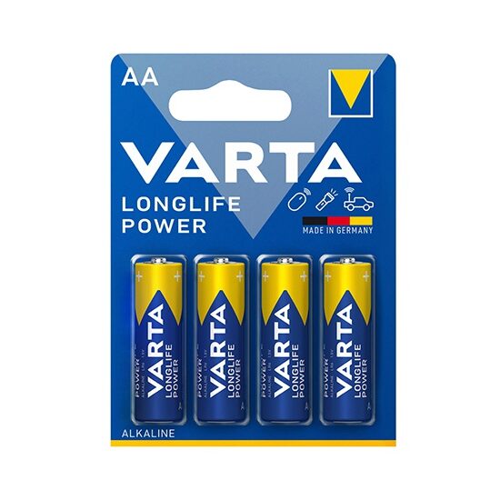 Set 4 baterii alcaline Varta LongLife LR6, AA, 1.5 V