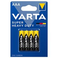 Set 4 baterii alcaline Varta Superlife, AAA, R03, 1.5 V