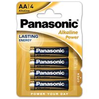 Set 4 baterii alcaline Panasonic LR6, AA, 1.5 V
