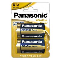 Set 2 baterii alcaline Panasonic Bronze LR20, marime D, 1.5 V