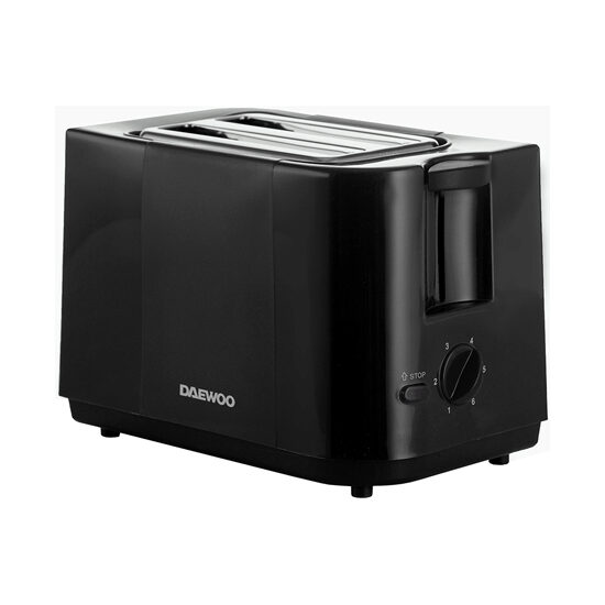 Prajitor de paine cu 6 niveluri de rumenire, 2 felii, 750 W, Negru