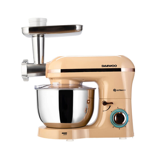 Mixer cu bol de inox 5.5 l, Bronze 2000 W, 6 trepte de viteza, cu functie de tocat carne