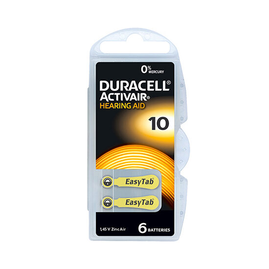 Set 6 baterii pentru aparate auditive Duracell 10