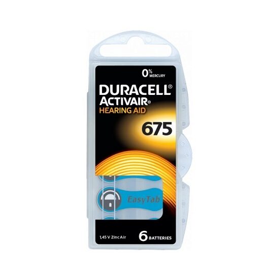 Baterie buton cu litiu, Duracell 675, pentru aparate auditive