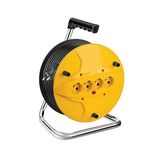 Prelungitor electric pe tambur 3X1.5mm, lungime 50m, 4 prize