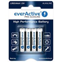 Set 4 baterii alcaline Everactive LR03, AAA, 1.5 V