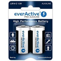Set 2 baterii alcaline Everactive LR14, marime C, 1.5 V