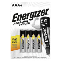 Set 4 baterii alcaline Energizer LR03, AAA, 1.5 V