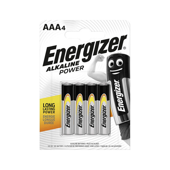 Set 4 baterii alcaline Energizer LR03, AAA, 1.5 V