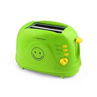 Prajitor de paine Smiley cu 7 niveluri de rumenire, 2 felii, 750 W, Verde
