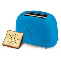 Prajitor de paine Smiley cu 7 niveluri de rumenire, 2 felii, 750 W, Albastru