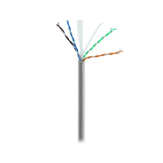 Cablu LAN UTP CAT 6, cu perechi torsadate neecranate, fir plin CCA, Lungime 305 m