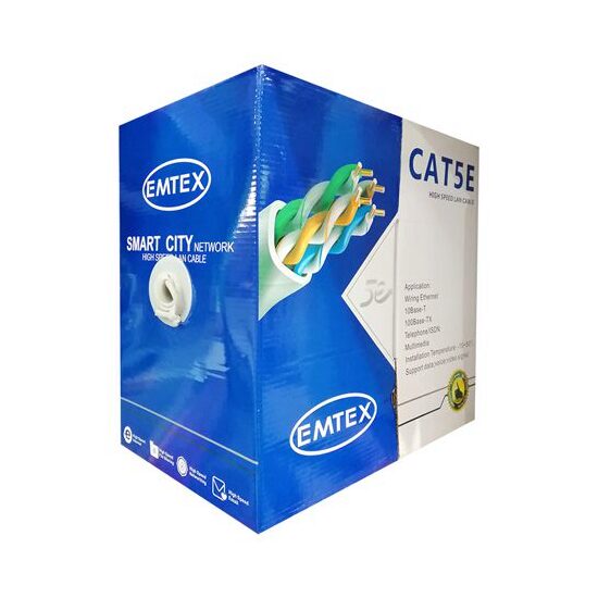 Rola cablu UTP CAT 5E, cupru, 24AWG, Lungime 305 m