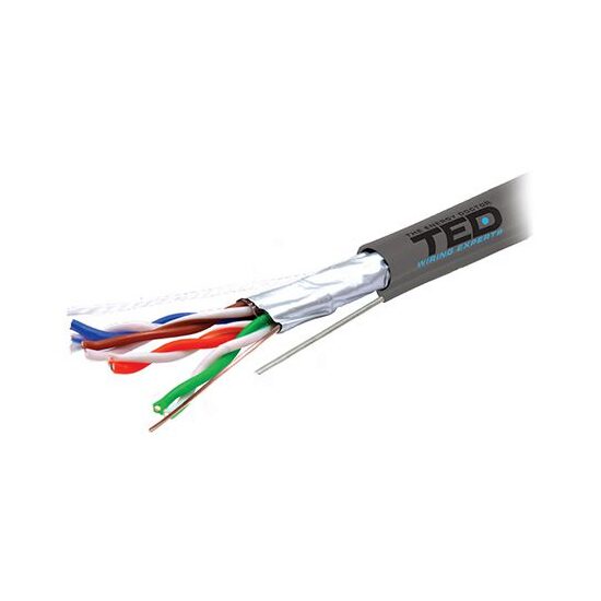 Cablu FTP, categoria 5, cupru 0.5mm, cu sufa, lungime 305 m