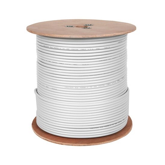 Cablu coaxial cupru 1 mm, lungime 305 m, Ecranaj impletitura 8x16 fire