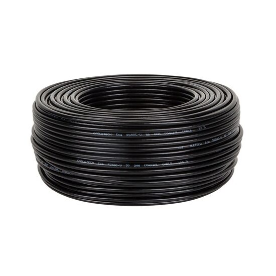 Cablu coaxial RG58, 7 fire cupru x 0,2 mm, 100 m, 2.4 GHz, impedanta 50 Ohm