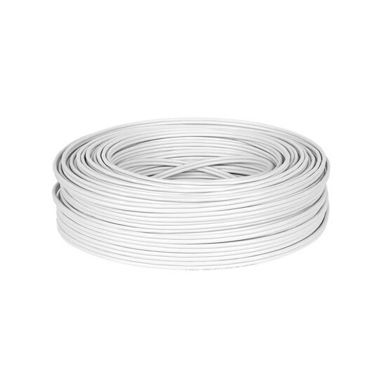 Cablu coaxial RG59 Alb, 32 fire cupru x 0.12mm, 100 m, conductor 0,75 mm, Alimentare 2 x 0.5 mm
