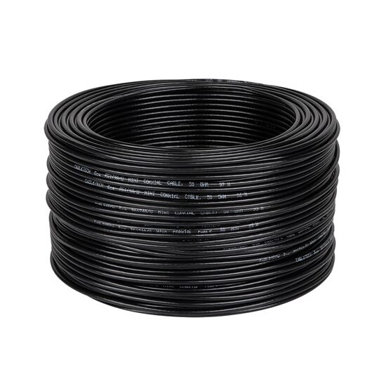 Cablu coaxial RG174, impedanta 50 Ohm, lungime 100 m, Ecranaj 64 fire x 0,1 mm, cupru