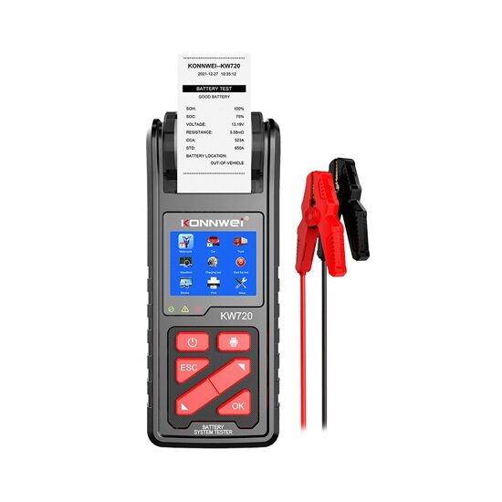 Tester baterii auto 6V, 12V, 24V, imprimanta