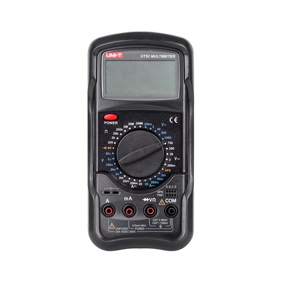 Multimetru digital UT52, masurare Tensiune si curent DC/AC, Rezistenta, testare diode si continuitate
