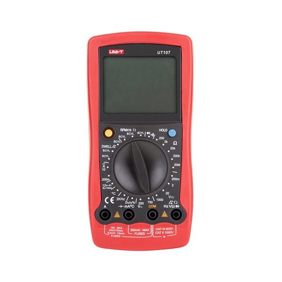 Multimetru digital UT107, masurare Tensiune si curent DC/AC, Rezistenta, testare diode si continuitate