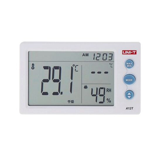 Statie meteo interior/exterior, Ceas, Alarma, Umiditate, Alb, 130x22x78 mm