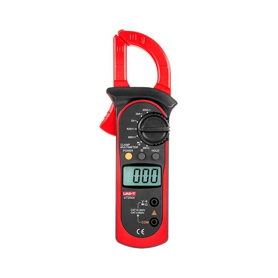 Clampmetru digital 600 V DC/AC, 200 A AC, Verificarea diodelor, Testare continuitate