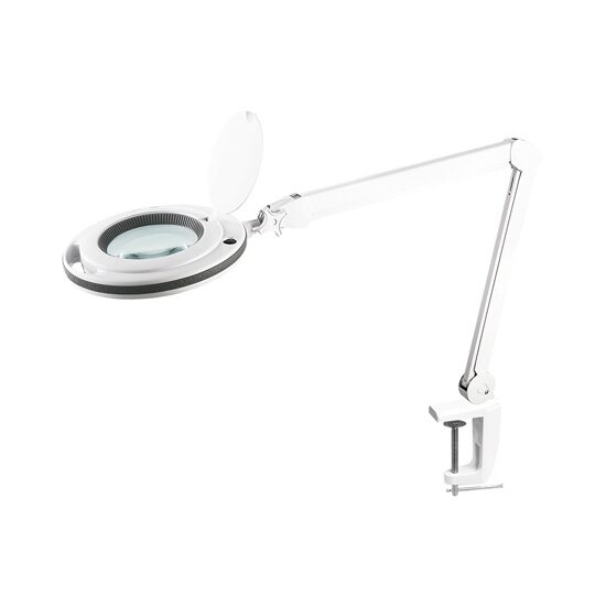 Lupa cu lampa led, 5x, diametru 5 inch, 10 W, 6500 K, prindere de masa
