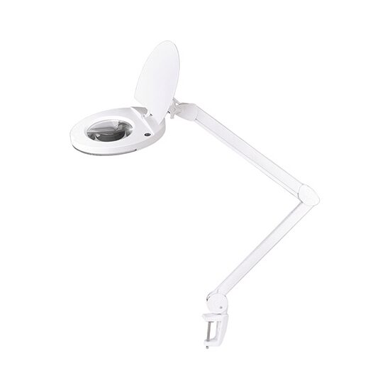 Lupa cu lampa led, 5x, diametru 5 inch, 8 W, lentila sticla, 760 lm, prindere de masa