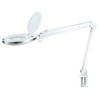 Lupa cu lampa led, 5x, diametru 5 inch, 10 W, lentila sticla, 730 lm, prindere de masa