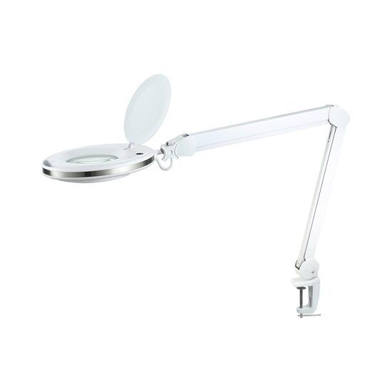 Lupa cu lampa led, 5x, diametru 5 inch, 10 W, lentila sticla, 730 lm, prindere de masa
