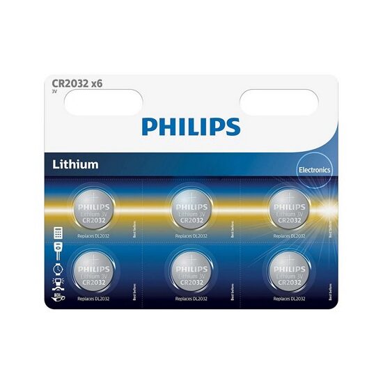 Set 6 baterii lithium Philips CR2032
