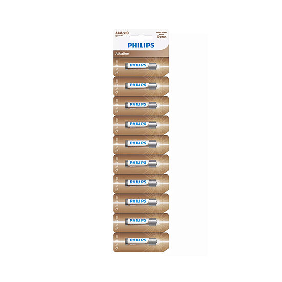 Set 10 baterii Philips LR03, AAA, Alcaline