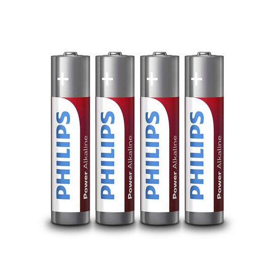 Set 4 baterii Philips LR03, AAA, Power Alcalin