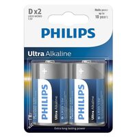 Set 2 baterii Philips LR20 D, Ultra Alcaline