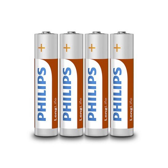 Set 4 baterii Philips LR03, AAA, Longlife Alcalin